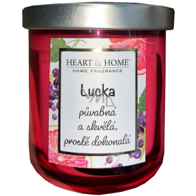 Heart & Home Frische Grapefruit und schwarze Johannisbeere Soja-Duftkerze mit dem Namen Lucka 110 g