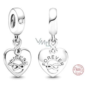 Charms Sterling Silber 925 Forever friends, Unendlichkeitsarmband Anhänger, Freundschaft Charms Sterling Silber 925 Forever friends, Unendlichkeitsarmband Anhänger, Freundschaft
