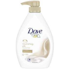Dove Nourishing Silk Duschgel für langanhaltend genährte Haut Pumpe 720 ml