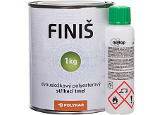 Polykar Finish Spritzspachtel, zweikomponentiges Polyester + Härter, 1 kg