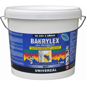 Bakrylex Univerzál mat V2066 barva na dřevo a kov 0100 bílá, 5 kg Bakrylex Univerzál mat V2066 barva na dřevo a kov 0100 bílá, 5 kg