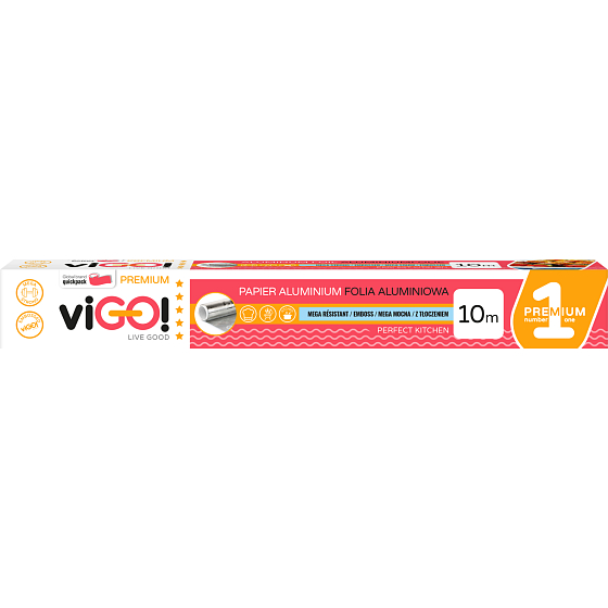 viGO Aluminiumfolie extra stark 15 μ, Breite 29 cm, Länge 10 m