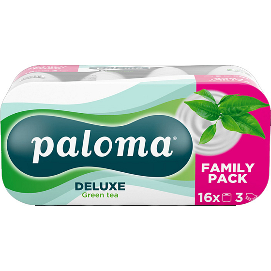 Paloma 3-lagiger Toilettenpapier Green Tea, 16 Rollen