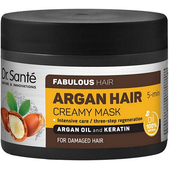 Dr. Santé Arganöl und Keratin Crememaske für geschädigtes Haar 300 ml