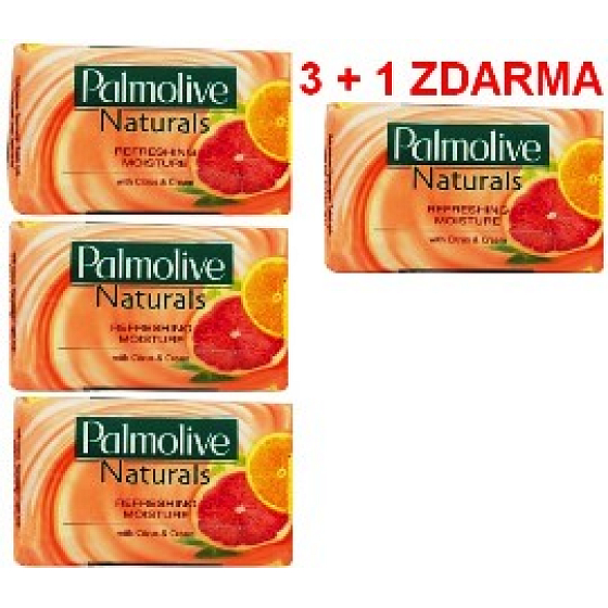 Palmolive Naturals Citrus & Cream feste Toilettenseife 3 + 1 Stück 100 g