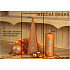 Lima Milchstraße Kerze orange Pyramide 75 x 250 mm 1 Stück