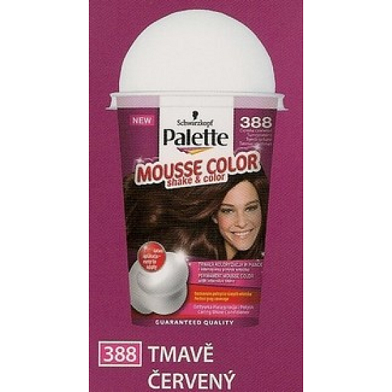 Schwarzkopf Palette Mousse Color Shake und Haarfarbe 388 Dunkelrot