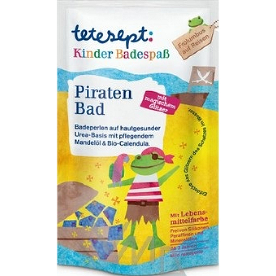 Tetesept Pirate Bath Pearls erstaunliche Wasserfarbe, Wirkung mit Glitzer und Knistern für Jungen 80 g