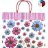 Nekupto Geschenk Kraftbeutel 32,5 x 26 x 13 cm Blumen 1 Stück 125