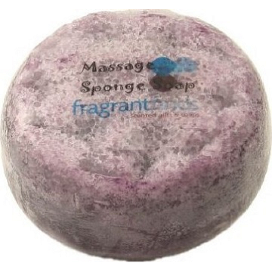 Duftende Moonlight Glycerin Massageseife mit einem Schwamm, gefüllt mit dem Duft von Escada Moon Sparkle Parfüm in grau 200 g