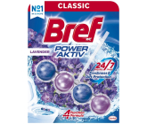 Bref Power Aktiv 4 Formel Lavendel Toilettenstein für hygienische Sauberkeit und Frische Ihrer Toilette, färbt das Wasser 50 g