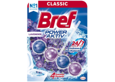 Bref Power Aktiv 4 Formel Lavendel Toilettenstein für hygienische Sauberkeit und Frische Ihrer Toilette, färbt das Wasser 50 g