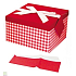 Angel Folding Geschenkbox mit Band ganzjährig roter Würfel 22 x 22 x 13 cm