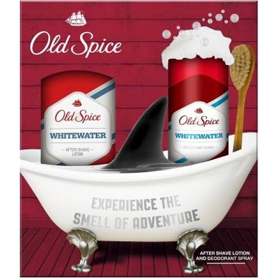 Old Spice White Water Aftershave 100 ml + Deodorant Spray 125 ml, Kosmetikset