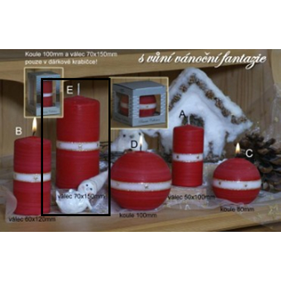 Lima Aura Christmas Fantasy Duftkerze Rot Zylinder 70 x 150 mm 1 Stück