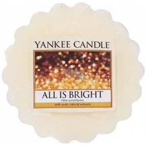 Yankee Candle All Is Bright - Alles strahlt nur duftendes Wachs in die Aromalampe 22 g