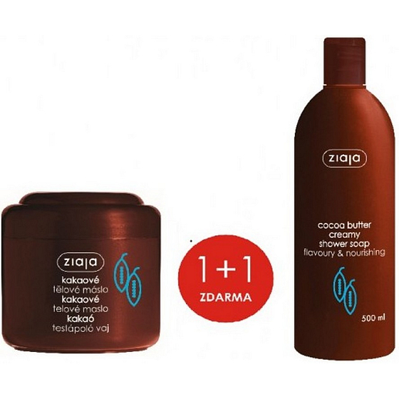 Ziaja Kakaobutter Körperbutter 200 ml + Kakaobutter Duschgel 500 ml, Duopack