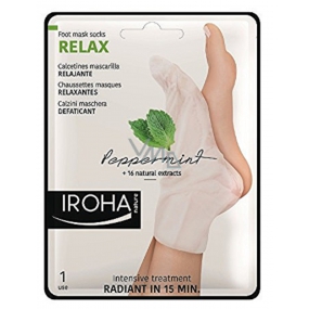 Iroha Relax Entspannende Maske für Füße und Nägel mit Minze und natürlichen Extrakten 2 x 9 ml