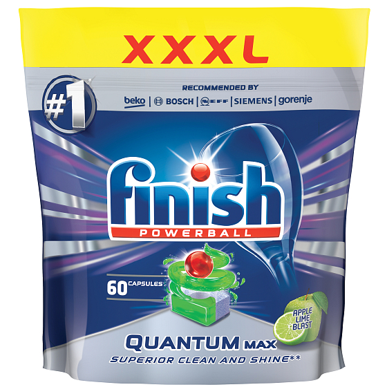 Finish Quantum Max Apple & Lime Blast Geschirrspülertabletten 60 Stück 930 g