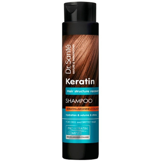 Dr. Santé Keratin Hair regenerierendes und feuchtigkeitsspendendes Shampoo für brüchiges, glanzloses Haar 250 ml