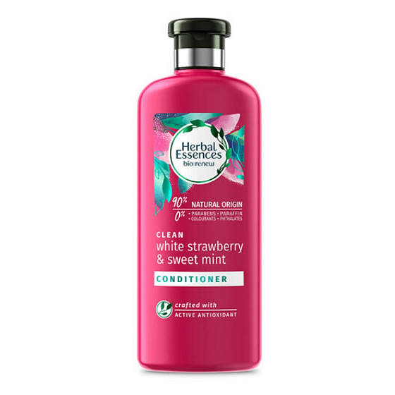 Kräuteressenzen Clean Strawberry & Sweet Mint Conditioner mit Erdbeeren und Minze für glänzendes und hydratisiertes Haar ohne Parabene 360 ml