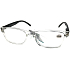 Berkeley Lesebrille +2.0 Kunststoff transparent, schwarze Seiten 1 Stück MC2166