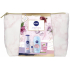 Nivea Pink Power Körperlotion 200 ml + Duschgel 250 ml + Antitranspirant Deodorant Roll-on 50 ml + Labello Lippenbalsam 4,8 g + Hülle, Kosmetikset für Frauen