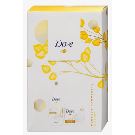 Dove Nourishing Silk Marokkanisches Arganöl-Duschgel 250 ml + Argan-Toilettenseife 100 g, Kosmetikset