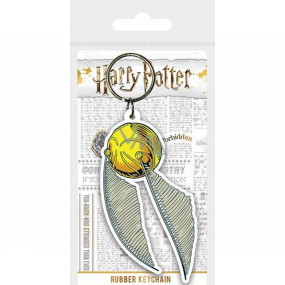 Degen Merch Harry Potter - Gold Schlüsselbund Gummi Schlüsselbund 6 cm x 4,5 cm