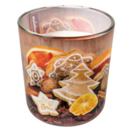 Bolsius Lebkuchen Duftkerze in Glas 73 x 80 mm 299 g, Brenndauer 36 Stunden