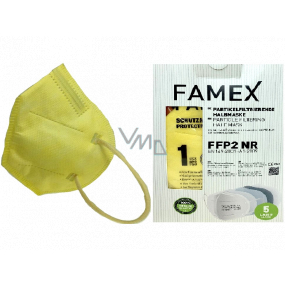 Famex Respirator Mundschutz 5-lagige FFP2 Gesichtsmaske gelb 10 Stück