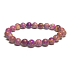 Jaspis / Regalit Imperial Meeressediment lila Armband elastisch gemischtes Mineral, Kugel 8 mm / 16 - 17 cm