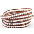 Magnesit Armband Natursteinumwicklung 5 Stränge handgestrickte Perle 4 mm / ca. 90 cm + 10 cm, Reinigung Stein