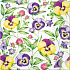 Papierservietten 3 Lagen 33 x 33 cm 20 Stück Stiefmütterchen lila und gelb