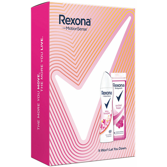 Rexona Sexy Bouquet 48h Antitranspirant Deodorant Spray 150 ml + Orchid Fresh Duschgel 250 ml, Kosmetikset