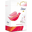 Dove Nourishing Secrets Brightening Ritual Lotusblume und Reiswasser Duschgel 250 ml + Körperlotion 250 ml + Massageroller für das Gesicht, Kosmetikset für Frauen