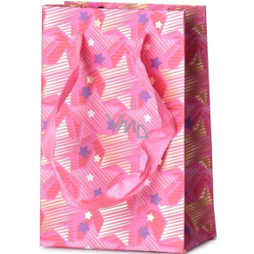 Emocio Geschenkpapier Tasche 10 x 15 cm Weihnachtsstern rosa