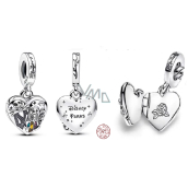 Charme Sterling Silber 925 Tim Burton - Sally und Jack Medaillon, Film-Armband-Anhänger