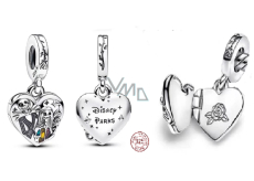 Charme Sterling Silber 925 Tim Burton - Sally und Jack Medaillon, Film-Armband-Anhänger