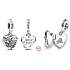 Charme Sterling Silber 925 Tim Burton - Sally und Jack Medaillon, Film-Armband-Anhänger