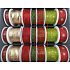 Nekupto Stoffband Weihnachts rot grün-gold karomuster 25 mm x 2,5 m