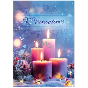 Albi Grußkarte in Umschlag Weihnachtskerzen 14,8 x 21 cm