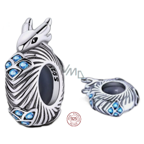 Charm Sterlingové stříbro 925 Ledový drak, korálek na náramek zvíře Charm Sterlingové stříbro 925 Ledový drak, korálek na náramek zvíře