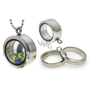 Medailon s otočným uzávěrem nerezový ocelová barva tloušťka 11 mm x 30 mm