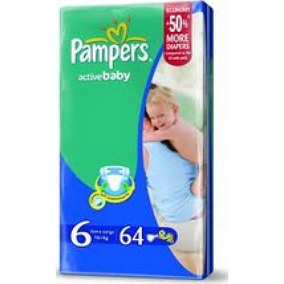 Pampers Active Baby 6 Extra Large 16 + kg Windelhöschen 64 Stück