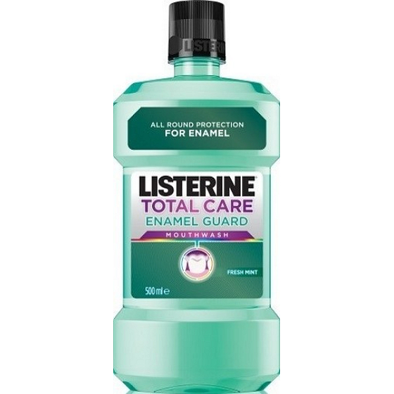 Listerine Total Care Emaille Guard Mundwasser schützt die Zähne vor Zahnkaries 500 ml