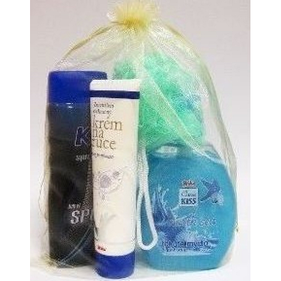 Mika Seife 500 ml + Duschgel 300 ml + Handcreme 100 ml + Schwamm 1 Stück, Kosmetikset