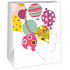 Ditipo Geschenk Papiertüte 11,4 x 6,4 x 14,6 cm weiße Luftballons