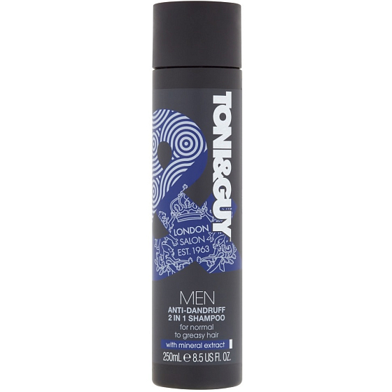 Toni & Guy Men Anti-Schuppen 2 in 1 Haarshampoo und Duschgel 250 ml
