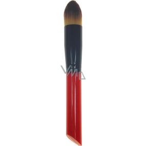 Kosmetikbürste für Make-up rundes Haar bis zur Spitze rot-schwarzer Griff 16 cm 30450